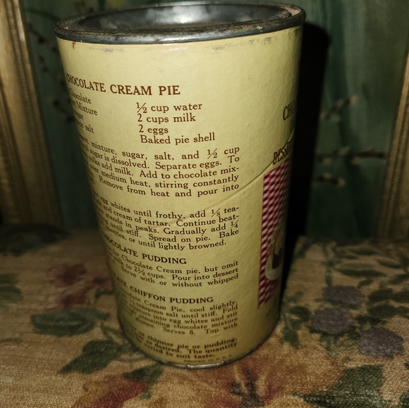 Collectible Old Cardboard Paper Watkins Chocolate Dessert Can Empty for Display - Picture 6 of 6